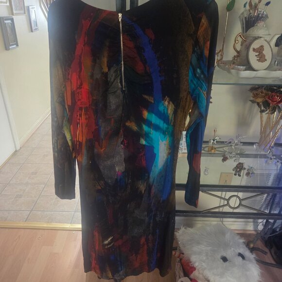 Ted Baker Vivid long dress and sleeves dress size 4. Zips up the back. Cinch low - Picture 10 of 10